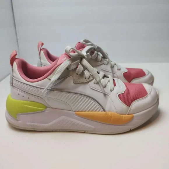 PUMA X-Ray Game Womens Size 8.5 White Bubblegum Sneakers Shoes 374242 03 - Picture 4 of 8